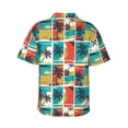 thumbnail image 6 of Wukai Colorful Hawaii Palms Men's Hawaiian Shirt Short Sleeve Casual Button Down Summer Beach Aloha Shirt Tropical Print Holiday Party, 6 of 8