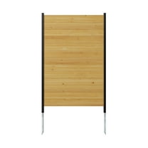 5ft H x 3.2ft W (1 Panel) No Dig Enclo Fairmont Cedar Wood Privacy Screen, Great to Hide Trash Cans, Decorative Patio Privacy Screen, Outdoor Privacy Fence Panel, Air Conditioner Fence, EC18043
