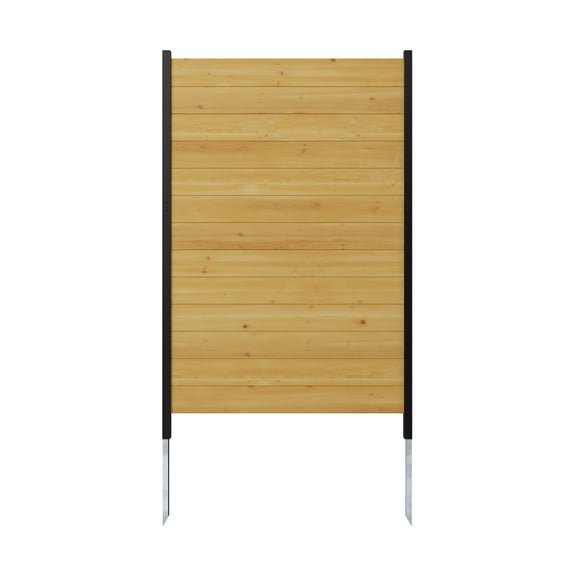 5ft H x 3.2ft W (1 Panel) No Dig Enclo Fairmont Cedar Wood Privacy Screen, Great to Hide Trash Cans, Decorative Patio Privacy Screen, Outdoor Privacy Fence Panel, Air Conditioner Fence, EC18043