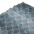 thumbnail image 4 of Shower Curtain, cool gray scale fish scales Waterproof Fabric Plastic Shower Curtain, Drying Fast Bathroom Curtain with 9 Buttonholes, Ruffle Shower Curtain 60x72in, 4 of 8