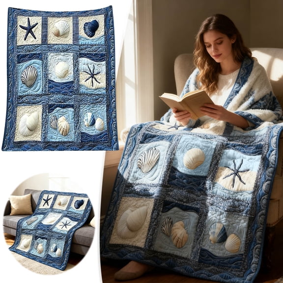 Throw Blanket for Couch Print Flannel Blanket Comfortable Beach Themed Plush Cozy Throw Blanket For Home Office Couch Sofa Bed