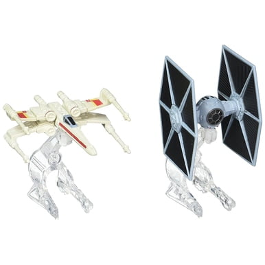 Hot Wheels Star Wars Starship TIE Fighter vs X-Wing Véhicule Pack de 2