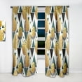 thumbnail image 2 of Designart 'Retro Golden Foliage V' Mid-Century Modern Curtain Panel, 2 of 5