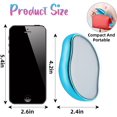 thumbnail image 4 of Borrador de pelo de cristal, herramienta exfoliante de piel para depilación sin dolor para hombres, mujeres, brazos, piernas, espalda, pecho, piel suave y sedosa, removedor de pelo de cristal mágico para cualquier parte del cuerpo (azul) Brillar Electrónica, 4 of 6