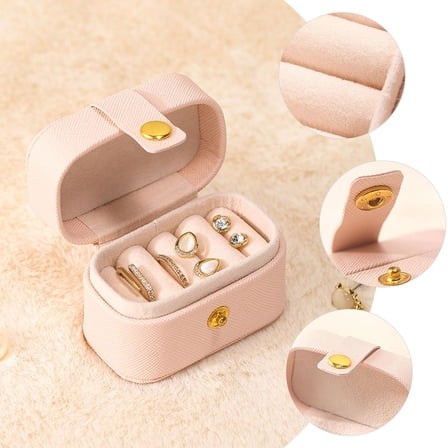 Soimiss Girl Jewelry Box Jewelry Box Pink Pu 1Pcs