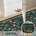thumbnail image 2 of 8x10 Area Rugs for Living Room: Floral Washable Rug Vintage Large Soft Boho Non-Slip Carpet Indoor Floor Stain Resistant Carpets for Bedroom Dining Room Farmhouse Nursery Home Office Dark Green, 2 of 5