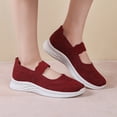 thumbnail image 4 of longantii Women's Mary Jane Walking Shoes – Breathable Mesh Knit Loafers with Arch Support, Anti-Slip Orthopedic Diabetic Sneakers for Comfort Red, 4 of 6