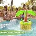 thumbnail image 3 of Pool Floating Drink Bar, PVC Spa Bar Inflatable Hot Tub Side Tray Coconut Palm Ice Buffet Floating Water Fruit Salad Bucket, 3 of 5