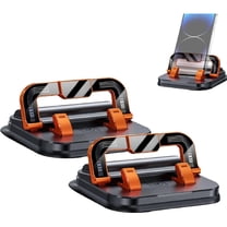 Car Phone Holder 360 Degree Rotation, 360 Dashboard Phone Holder, Horizontal and Vertical Screen Adjustment Angle, Suitable for Car Navigation in-Car Dashboard(2 pcs Orange)