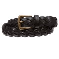 thumbnail image 3 of Women's 1 1/8" Braided Woven Skinny Narrow Leather Belt, 3 of 5