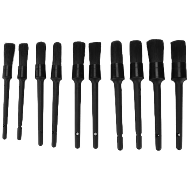 Kit de cepillos para polvo, herramienta de limpieza exfoliante para ruedas exteriores interiores de automóviles, ventilación de aire, 10 Uds. Jadeshay A