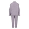 thumbnail image 5 of 2 Piece Pajamas for Women Set Soft Comfy Pajama Fleece Pullover Ribbed Pjs Warm Plush Lounge Sleepwear Purple One Size, 5 of 7