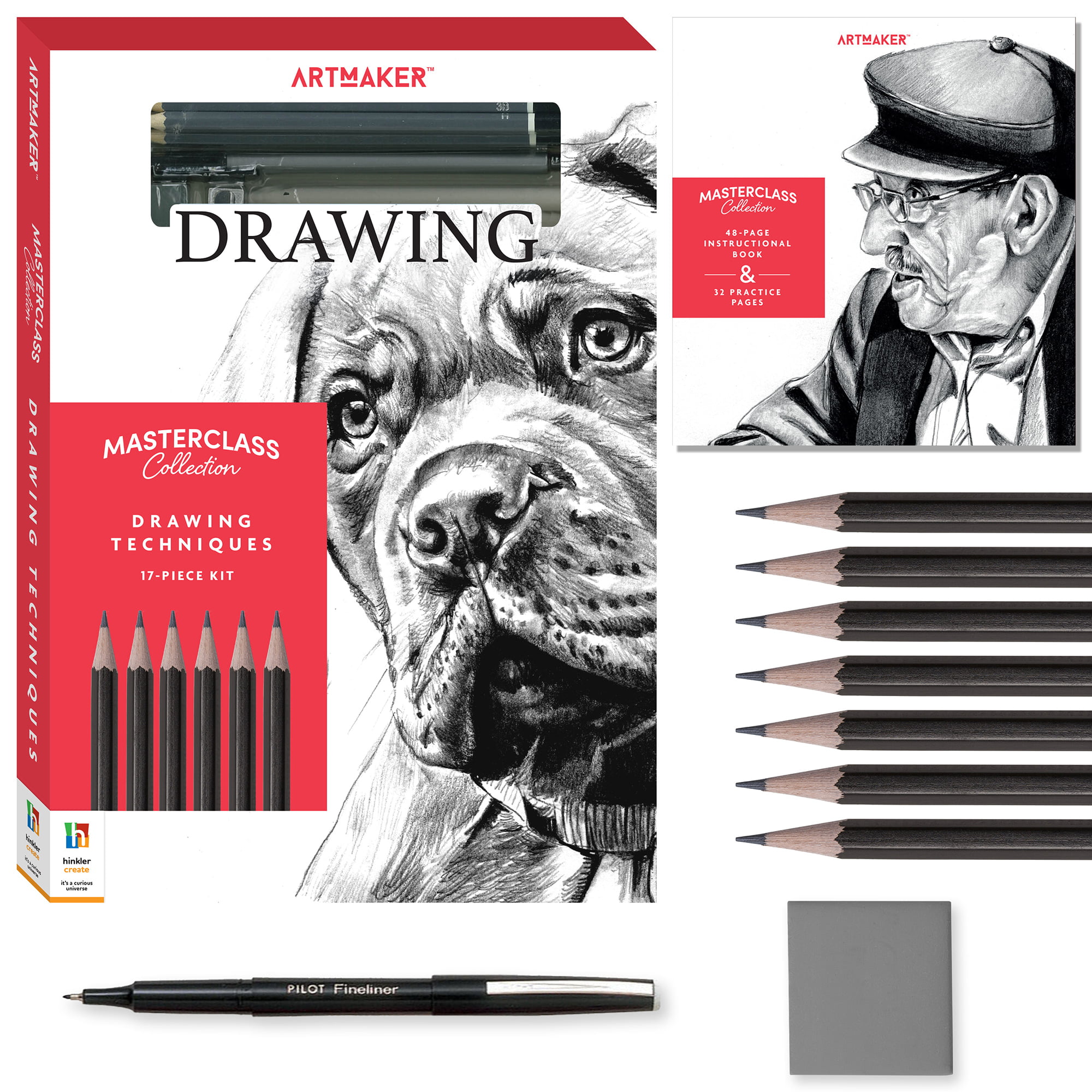 Art Maker Complete Drawing Kit (30 art pencils) Instructional and