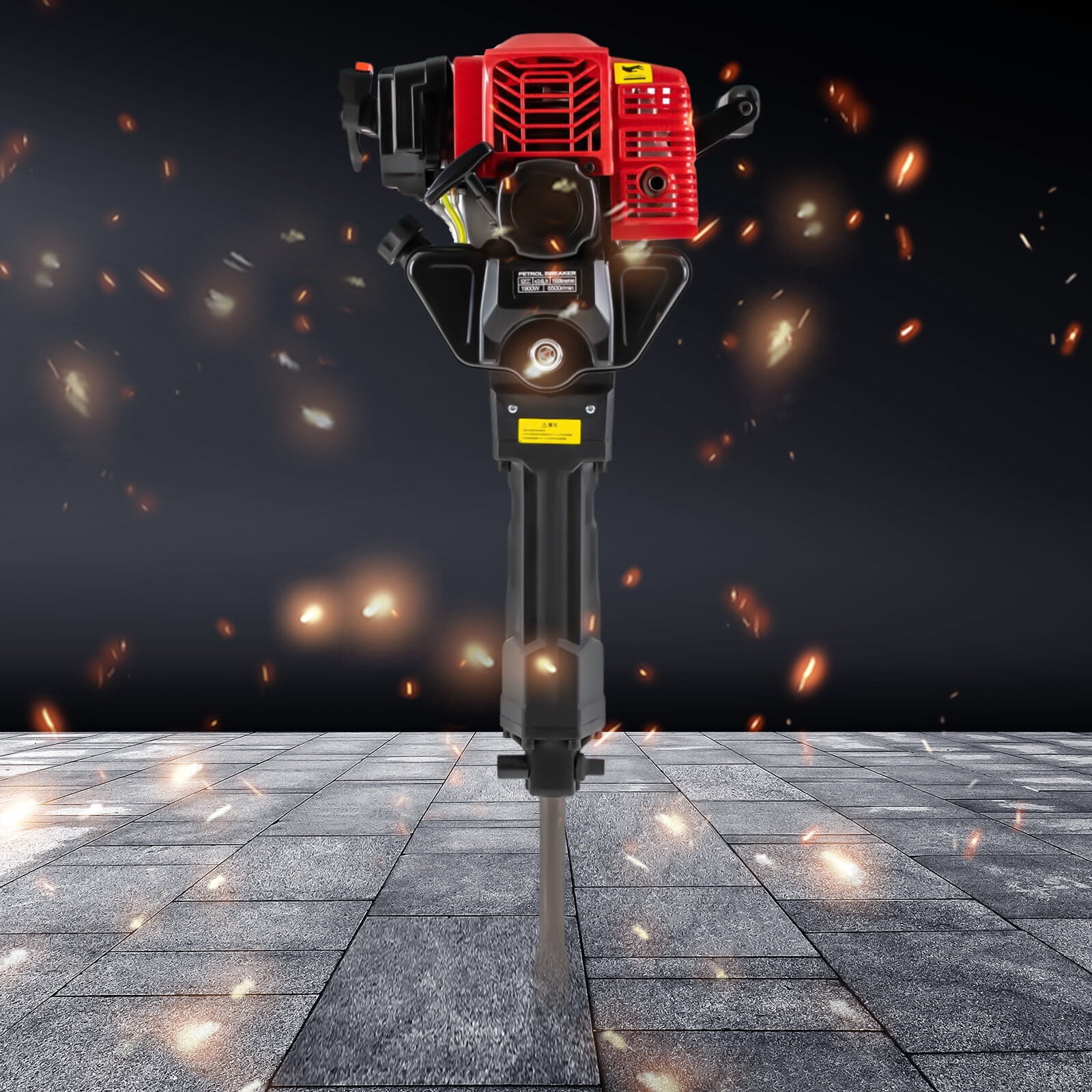 DENEST 52cc-Gas Gasoline Demolition Jack Hammer Concrete Breaker Punch Drill Jackhammer