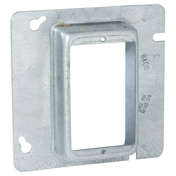 842 4 11/16 square 1 gang plaster ring 1 1/4 rasied 9.5 cubic inches 72c16 (t&b) qty 1/25