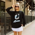 thumbnail image 5 of Women's Gameday Couture  Black Minnesota United FC Oversized Long Sleeve T-Shirt, 5 of 5
