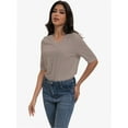 thumbnail image 2 of Women's Casual Half Sleeve T-Shirt - Relaxed Fit Basic Top, Soft Breathable, Everyday Wear (Size S-XXL), 2 of 6