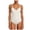 White, variant on Women's Lace Shapewear Bodysuit Tummy Control V Neck Backless Body Shaper Cami Tops Thong Body Suits (White, L)