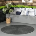 thumbnail image 5 of nuLOOM Wynn Braided Indoor/Outdoor Classic Charcoal Area Rug, 4' Round, Durable Synthetic Fibers, 5 of 5