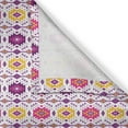 thumbnail image 4 of Ambesonne Guatemalan Valance Pack of 2, Tribal Ornament Vintage, 54"X18", Purple Yellow White, 4 of 5