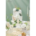 thumbnail image 3 of Set de rosas blancas Serwalin de flores artificiales para decoración de bodas, 3 of 8
