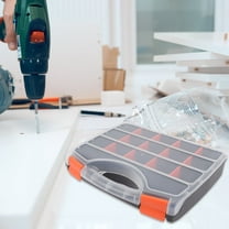 KONTONTY  Clear Small Parts Organizer Screw Storage Box Portable Tool