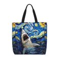 thumbnail image 1 of Easygdp Vintage Starry Sky Shark Bolsa Tote para Mujer, Bolso de Hombro para Trabajo, Playa, Viajes, Compras y Supermercado, 1 of 7