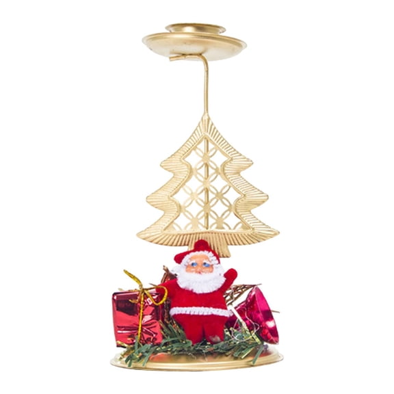 Fzaqwen Christmas Taper Candle Holder, 2024 Decoration Candelabra, Iron Party Decoration Hotel Table Centerpiece Pillar Candle Holder , Christmas Tree