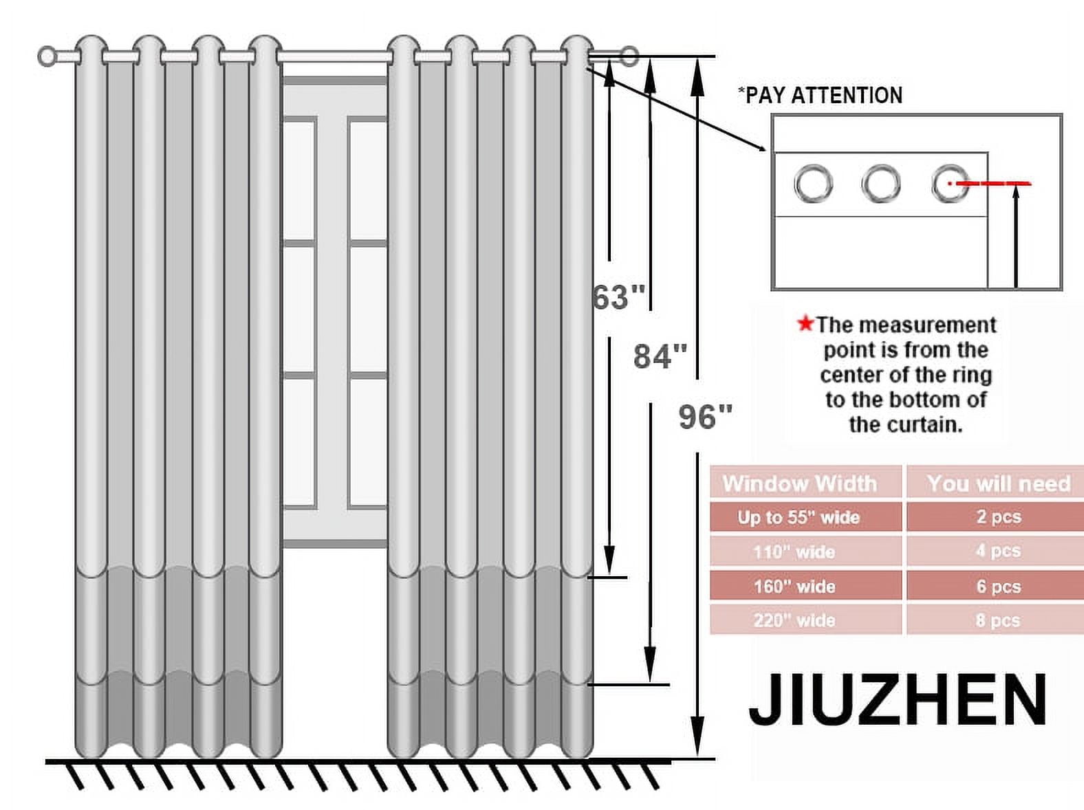JIUZHEN Super Soft Grey Velvet Curtains 120 inch, Room Darkening Smooth Hand-Feeling Durable Curtains Thermal Insulated Privacy Protection for Parlor Living Room/Bedroom, 2 Panel with Tiebacks