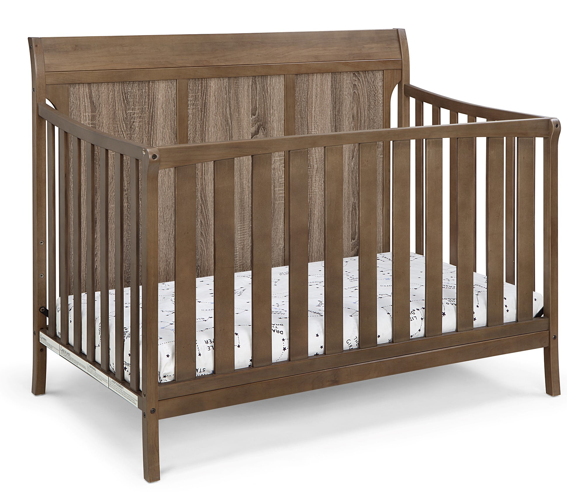 Suite Bebe Shailee 4-in-1 Convertible Crib in Brown Stone