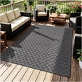 thumbnail image 5 of Koeckritz Rugs Shadow Checkerboard Eco-Friendly DuraKnit Indoor/Outdoor Area Rug, 3' x 10', 5 of 8