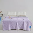 thumbnail image 3 of Cool Silk Summer Quilt, Class A, Single/Double, Machine Washable, Air Conditioning Quilt, Gift, Thin Quilt, Solid Color Printed, Air Conditioning Quilt, Summer Quilt (200X230Cm, Light Purple), 3 of 10