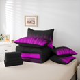 thumbnail image 6 of jejeloiu Modern Geometric Aesthetic 7 Pieces Bedding Comforter Set,Purple Black Pixel Lines Art Full Bedding Set For Girls,Reversible, 6 of 7