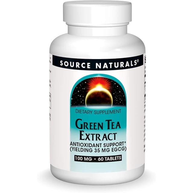 Source Naturals | Green Tea Extract 100 Mg, 60 Tabs | Extracto de Té Verde 100 Mg, 60 Tabletas