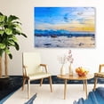 thumbnail image 3 of IDEA4WALL Coastal Canvas Wall Art Bustling Port and Clear Sky Canvas Prints Modern Home Wall Decor - 12x18 inches, 3 of 4