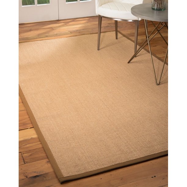 Natural Area Rugs 100 Natural Fiber Handmade Catalina, Beige Sisal Rug, 9' x 12' Sienna Border