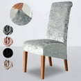 thumbnail image 7 of SLYNSHome Dining Chair Covers Stretch for Dining Room Anti-Dust Chair Slipcovers Soft Velvet Chair Seat Covers for Kitchen Home Hotel - Gray, 7 of 7