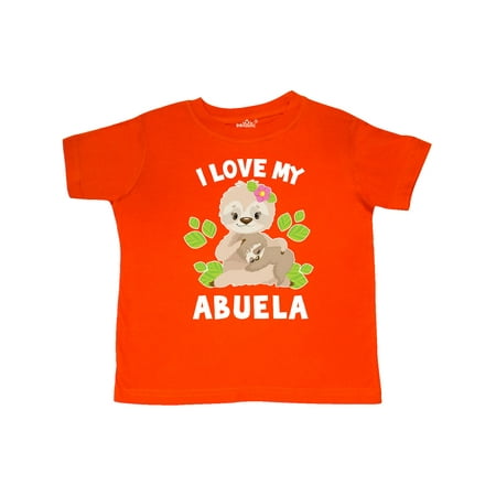 

Inktastic Cute Sloth I Love My Abuela with Green Leaves Gift Toddler Boy or Toddler Girl T-Shirt