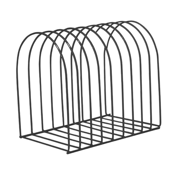 Organizador de archivos de escritorio, suministros de oficina, archivador de metal resistente de pie. Negro