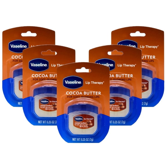 Vaseline Lip Therapy Cocoa Butter, 25 Oz (Pack Of 5)