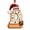 D, variant on 2026 Acrylic Christmas Letter Ornament, Flat Gingerbread Inspired Initial with Santa Hat, Individual Letter Personalizes Holiday Branches, for Christmas Trees, Gifts, Letter U, 1 pc, 3.15 in
