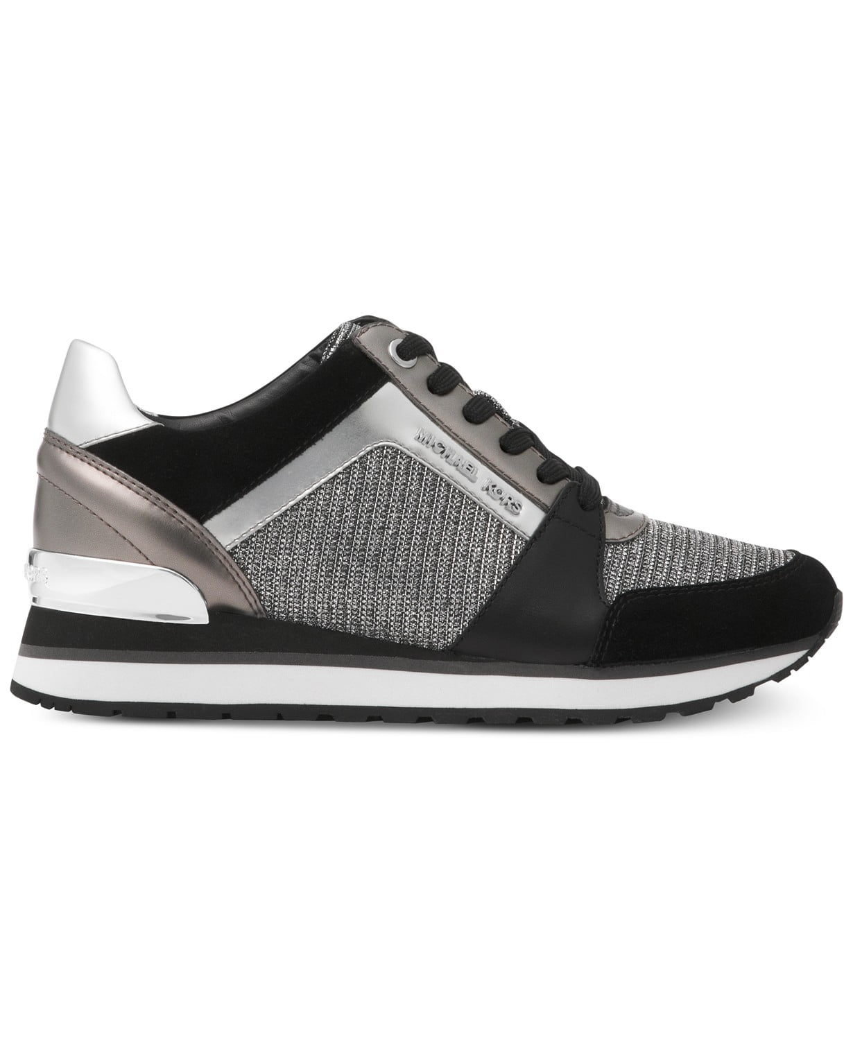 michael kors black and silver sneakers