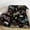Game-black, variant on Floral Throw Blanket, Pink Rose Floral Throw Blanket, Soft Cozy Flannel Flower Blankets, Fluffy Fuzzy Rosebuds Wildflowers Print Blankets for Girls Women Gifts Home Sofa Couch Bed Decor, 50x60 Inch