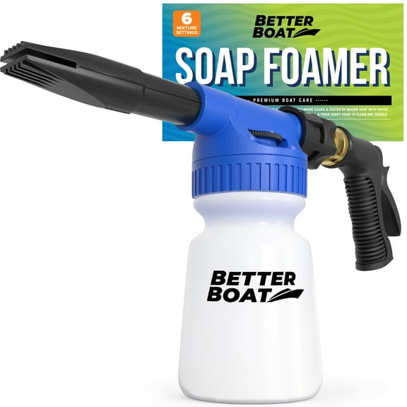 Soap Foam Gun for Boat Cleaning and Car - Washing Foamer Cannon Detailing Gift Standard Hose Attachment