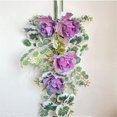 thumbnail image 4 of Corona de primavera Hortensia Floral Azul Colgante de Puerta | Flores Artificiales | Decoración de pared de porche interior y exterior | Floración falsa duradera que no se desvanece | 30x70cm | 1, 4 of 6