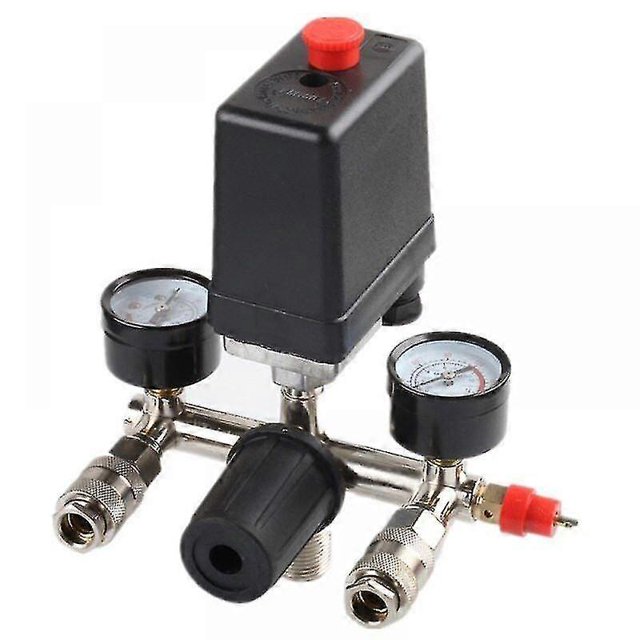 Pressure regulator with pressure switch, compatible with compressors Pressure switch with 2 displays