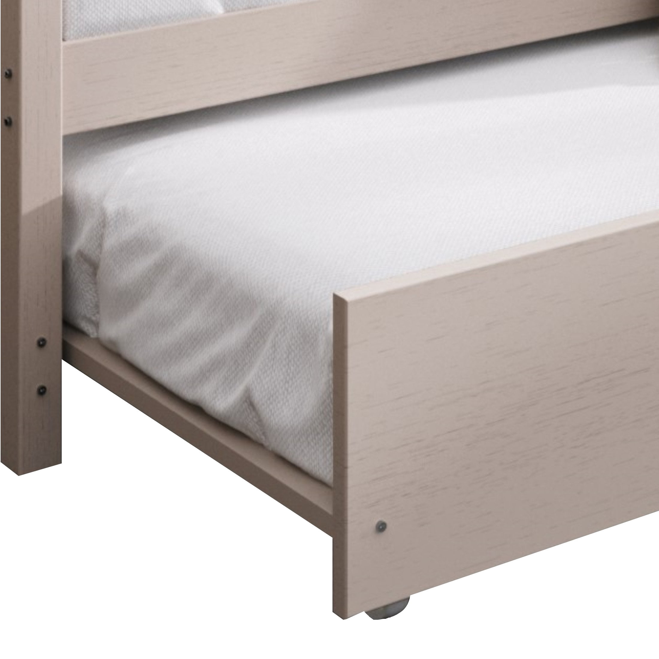 CASTLE PLACE Solid and Manufacturer Wood Vintage Style Twin Size Daybed with Trundle White