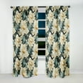 thumbnail image 4 of Designart "Sky Blue Damask Tranquility" Floral Blackout Curtain Single Panel, 4 of 4