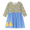 thumbnail image 1 of FYDUU Robe Décontractée à Manches Longues pour Filles, Imprimé Mignon, Col Rond, Robe de Fête, Robe d'Été Confortable pour Tout-Petits, Robes d'Automne, Tenue Quotidienne, Loisirs, Polyvalente, 1 of 6
