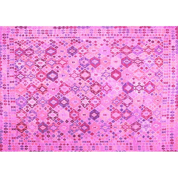 Ahgly Company Indoor Rectangle Southwestern Pink Country Area Rugs, 3' x 5'